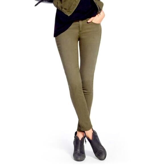 Rag & Bone Skinny Jeans in Distressed Fatigue Army Green Size 24 - Picture 1 of 12